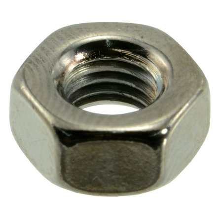 MIDWEST FASTENER Hex Nut, 1/4"-28, Steel, Black Chrome, 10 PK 34112